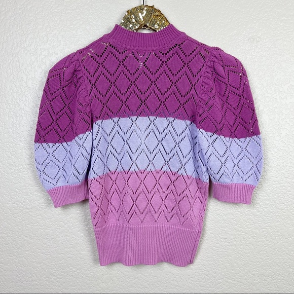 BCBGeneration • Bonnie Striped Short Sleeve Sweater - Picture 13 of 16